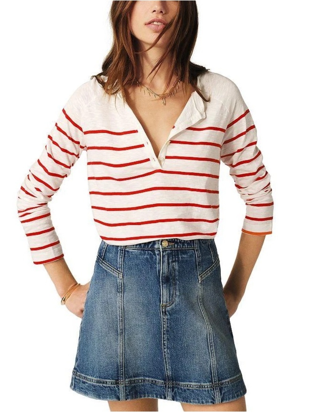 Ba&sh Sophie Henley Tee Striped